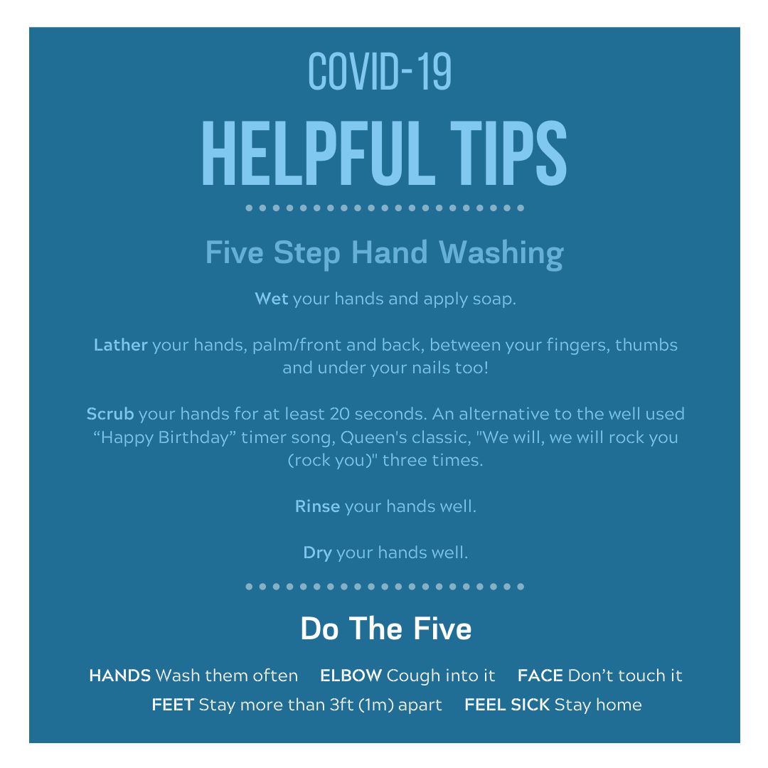 1 Helpful tips hand washing and do the five
